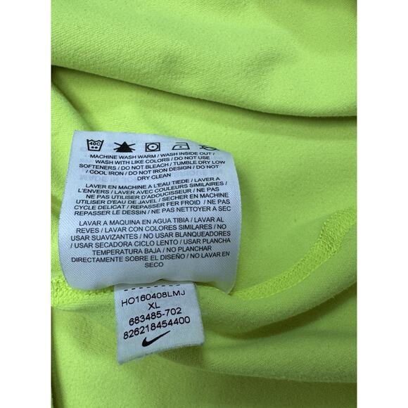 Nike Running 1/4 Zip Jacket Sweatshirt Dri Fit Neon Athletic Mens Sz XL Stains - Picture 11 of 11